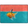 thumbnail image 2 of GZHJMY Funny Goldfish with Shark Fin Area Rug 2x3 Soft Rugs Indoor Comfort Floor&nbsp;Carpet, Nursery Rugs Non-Slip Rectangle Mat for Living Room Entryway Bedroom Dormitory Carpet Runner, 2 of 7