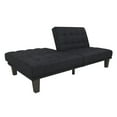 DHP Dexter Futon & Lounger, Convertible Sofa Bed & Couch, Navy Blue