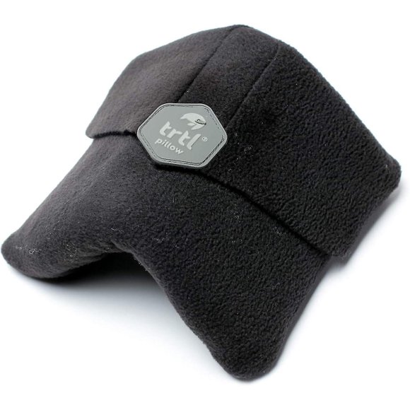 Trtl Oreiller - Oreiller de Voyage de Soutien pour le Cou Super Doux, Scientifiquement Prouvé - Lavable à la Machine Noir