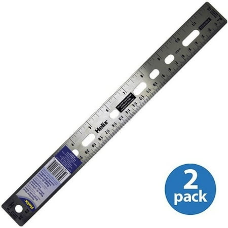 (2 pack) (2 Pack) Helix, HLXX13111, 12" Stainless Steel Ruler, 1 Each, Assorted