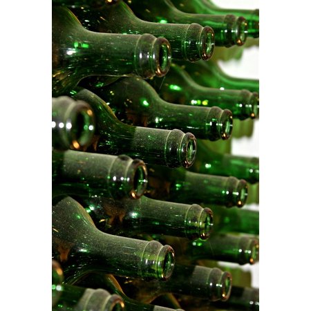 Dusty Citrine Glass Canvas Print Cellar Glasses Powder Glass Dusty Dirt Bottle Stretched Canvas 10 x 14 ()