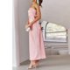 thumbnail image 5 of Vestido Vestido palabra de honor sin espalda con aberturas de satén Ygjytge para Mujer Rosa T S, 5 of 7