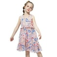 thumbnail image 5 of Otqutp Toddler Cute Sundress Beach Dress Summer Sleeveless Floral Prints Princess Dress Chiffon Dress Fashion Sundress, 5 of 6