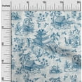thumbnail image 2 of oneOone Cotton Poplin Medium Blue Fabric Asian Japanese Pattern Craft Projects Decor Fabric Printed By The Yard 42 Inch Wide, 2 of 4