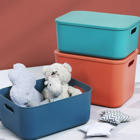 TABLZONE Cube Storage Box Blue 1Set 14.2x10x9.3in