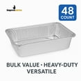 thumbnail image 4 of Impresserve 8 lb Aluminum Foil Pans, No Lids, 48 Count, Disposable Aluminum Pans for Baking, Roasting, Meal Prep, and Food Storage, 4 of 10