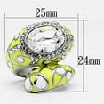 thumbnail image 2 of High polished (no plating) Stainless Steel Ring with Top Grade Crystal in Clear for Women Clear Stone Color Style TK643 Size 5, 2 of 4
