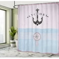 thumbnail image 4 of Ambesonne Nautical Shower Curtain, Vintage Marine Ocean Print, 69"Wx70"L, Pale Purpleblue, 4 of 4