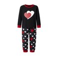 thumbnail image 2 of Argulvti Valentines Day Matching Family Pajamas Set Stylish Love Heart Pattern Family Matching Outfits, 2 of 9