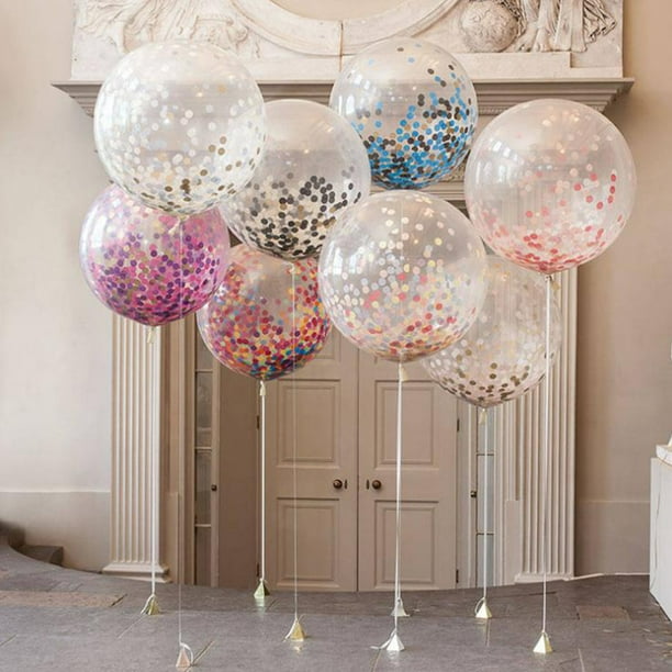 10 PCS 12 pouces Confetti Ballons de mariage Décoration de mariage Joyeux  anniversaire fête de latex (