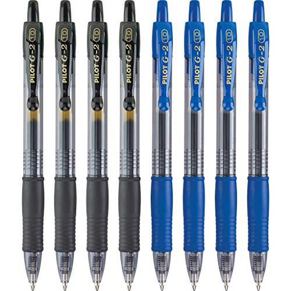 Pilot G2 Premium Refillable And Retractable Gel Ink Pens, Bold Point  (1.0mm), Black and Blue, 8 Count (16567) 