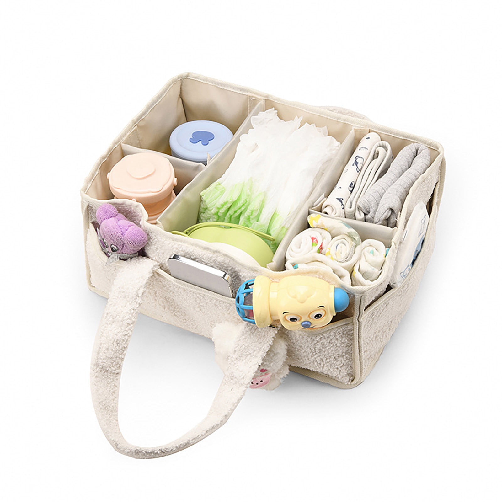 Home Textile Storage Portable Organizer with Detachable Partition for - -Purpose Nursery Solution for Baby Baptism and