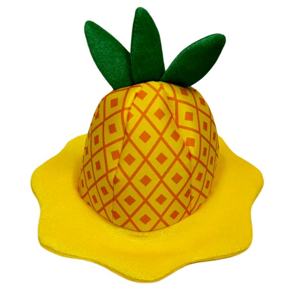 Fashion Pineapple Hat Yellow Unisex Adjustable Hat for Outdoor Beach Parties for Sun Protecting