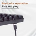 thumbnail image 4 of Snpurdiri Teclado mecánico para juegos con cable 60%, anti-ghosting 61 teclas, retroiluminación RGB, interruptor azul ultracompacto, doble base, blanco, 4 of 6