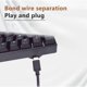 thumbnail image 4 of Teclado mecánico para juegos con cable Snpurdiri 60%, antiefecto fantasma, 61 teclas, retroiluminación RGB, interruptor azul ultracompacto, base doble, color blanco, 4 of 6