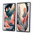 thumbnail image 3 of Designart "Full Red Moon Casting Glow on Mountains I" Landscape Mountains Framed Wall Art Set Of 2 - Traditional Yellow Frame Gallery Set For Office Decor, 3 of 6