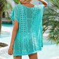 thumbnail image 6 of Summer Clearance Sale! TMOYZQ Women's Swimwear Cover Ups Short Sleeve V Neck Crochet Knit Beach Dress Swimsuit Coverups Summer Beachwear Bathing Suit Cover Up for Women, 6 of 6