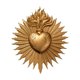 thumbnail image 3 of Corazón Resina Decoración de paredes Cardíacos Escultura de pared de arte decorativo Trabajo de trabajo de pared para el dormitorio de entrada Oro, 3 of 8
