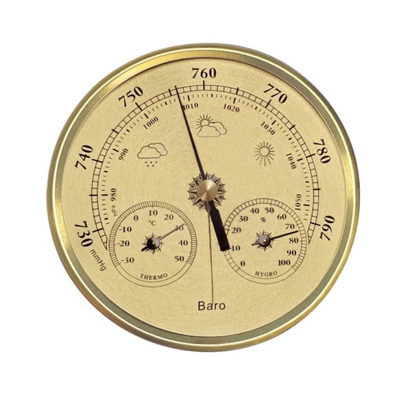 130Mm 3-In-1 Weather Station Thermometer, Hygrometer And Barometer