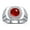 Ruby, variant on Men's Rings Sterling Silver Ring Cabochon Gemstone & Diamonds Designer Style Ruby Rings For Men Size 13