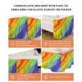 thumbnail image 5 of Colorful Gradual Bed Skirt California King Size 16" Drop Watercolor Rainbow Abstract Modern Ruffled Wrap Around Bed Skirts Adjustable Elastic Bedskirt Dust Ruffle for California King Size Bed, 5 of 7