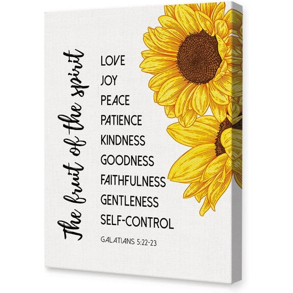 Galatians 5:22-23 The Fruit of The Spirit Wall Art Canvas,Bible Verse Christian Canvas Painting Wall Decor for Christian Home Office Bedroom