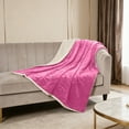 thumbnail image 3 of Hearth & Gear Double Layer Flannel Blanket For Year Round Warmth And Comfort Light Blanket Full Size Summer Blanket Full Size Radiator Blanket Knitted Throw Blanket Cute Blankets for Women Velour, 3 of 5