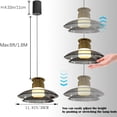thumbnail image 4 of FSLiving 10W Adjustable Levitate Track Pendant Light H-Type Retractable Lift Track Pendant Light with Remote Control with Dimmable Smart Led Light Adjustable Length for Decor,Smoke Grey - 1 Pack, 4 of 6