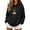 Black, variant on Juebong fashion Women's Graphic Halloween Hoodie Vintage Distressed Dark Tone Witch Printed Sweatshirt Solid Color Long Sleeve Hooded Pullover with Kangaroo Pocket Loose Fit Casual Fall Outwear