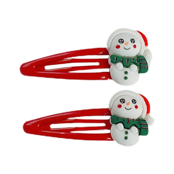 Christmas Hair Clips For Girls,Red Hair Clips Cute Santa Clause Reindeer Snowman Hair Barrettes Metal Hairclips,Christmas Hairpin Cartoons Cute Hair Accessories Stocking Stuffers Gifts For Girls