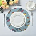 thumbnail image 5 of Round Placemat Heat Resistant & Wrinkle-Free Dining Table Decor Placemat For Home & Weddings Axe and Spark, 5 of 7