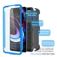 thumbnail image 6 of EBIZCITY Belt Clip Holster Case For Motorola Moto Edge 2021 / Moto Edge 5G UW, Shockproof Phone Case with Built-in Screen Protector for Moto Edge 2021 / Moto Edge 5G UW -Blue, 6 of 6