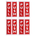 thumbnail image 1 of Uxcell 2"x5" PVC Adhesive Vertical Push Pull Door Sign Red 4 Set, 1 of 7