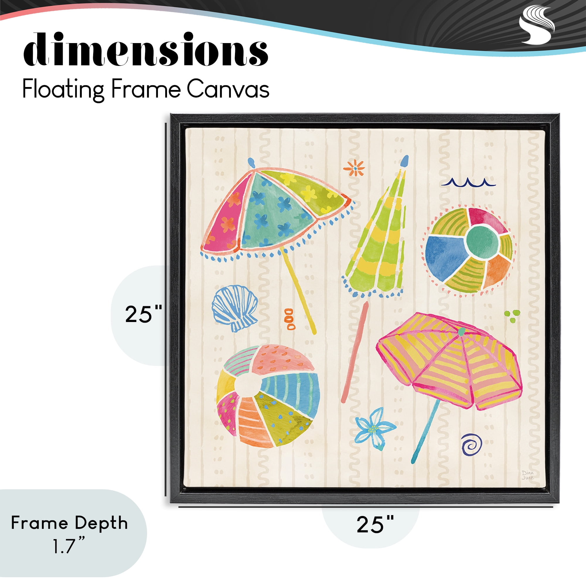 Stupell Industries Fine In The Sunshine Black Framed Floater Canvas Wall Art, design by Dina June