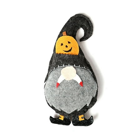 

ADVEN Halloween Dolls Portable Dwarf Gnome Doll Hanging Pendant Decoration Cute Toys Skin Friendly Exquisite Faceless Toy Home Party Gray