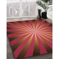thumbnail image 3 of Ahgly Company Machine Washable Indoor Round Transitional Crimson Red Area Rugs, 8' Round, 3 of 7