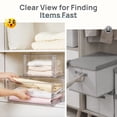 thumbnail image 2 of Sindcom 2 Pack 23QT Large Clear Stackable Storage Drawers, Easily Assemble Plastic Closet Storage Bins, Dust-Proof UnderBed Organizer for Clothing, Sweater Organization, 2 of 10