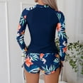thumbnail image 7 of Yievot Women Long Sleeve Bathing Suit Two Piece Swimsuit with Boyshorts Zipper Front Swimwear Diving Suit Surfing Suit, 7 of 7