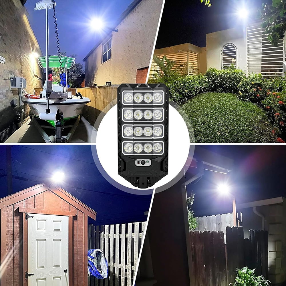 Solar Lights Outdoor, 2200W 6500K Super Bright Solar Street Lights Dusk to Dawn, Motion Sensor Solar Security Flood Lights with Remote Control for Yard, Entryway Garage, Porch