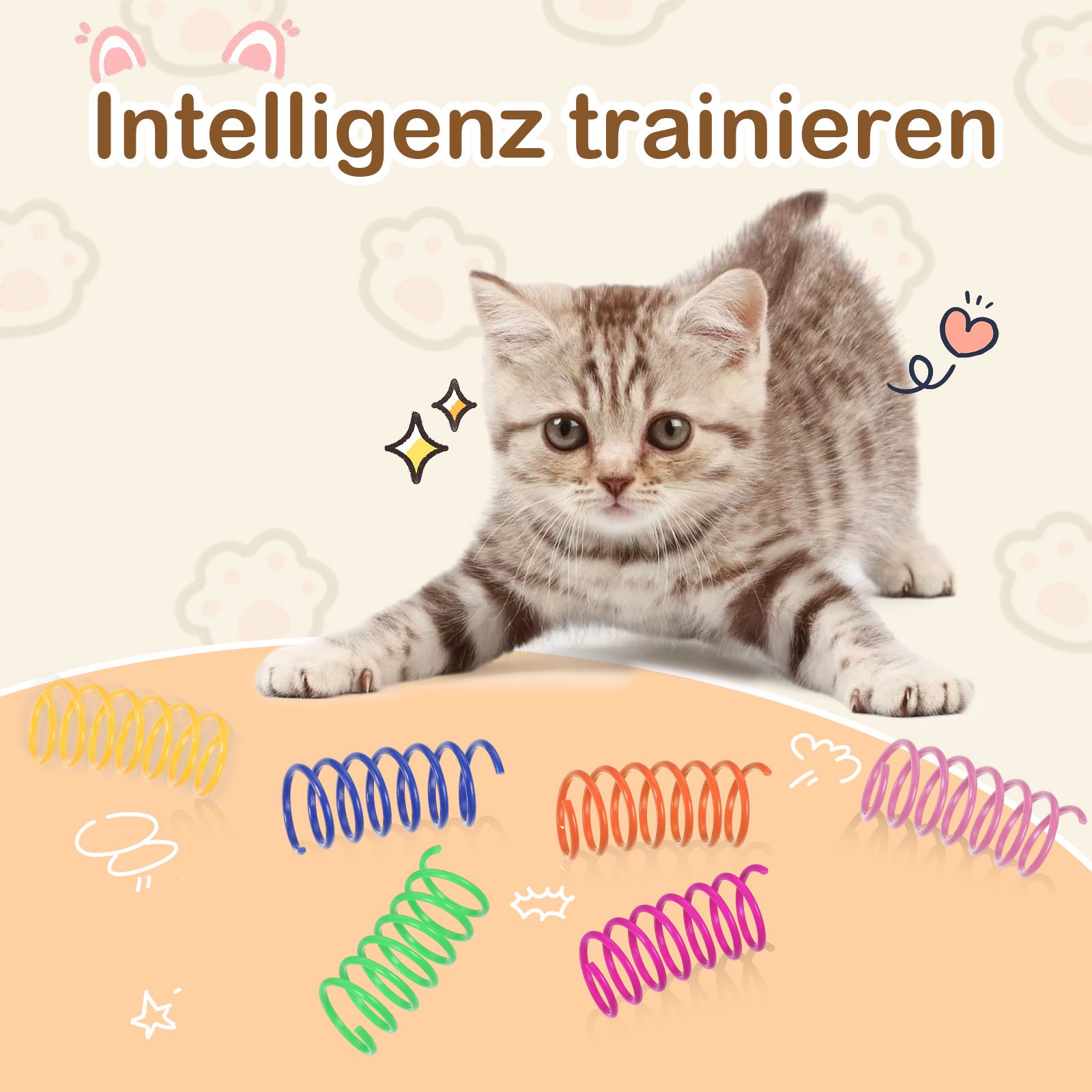 Xingzhi 30piece Fun Spiral Spring Toy For Cats Compact And