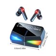 thumbnail image 2 of sweethay 1 par de auriculares inalámbricos para juegos compatibles con Bluetooth V5.1 auriculares recargables de baja latencia LED estéreo con Control Cables de audio/vídeo, 2 of 8