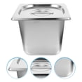 thumbnail image 3 of Buffet Pan with Lid Stainless Steel Canteen Food Container Pan Basin for Restaurant, 3 of 7