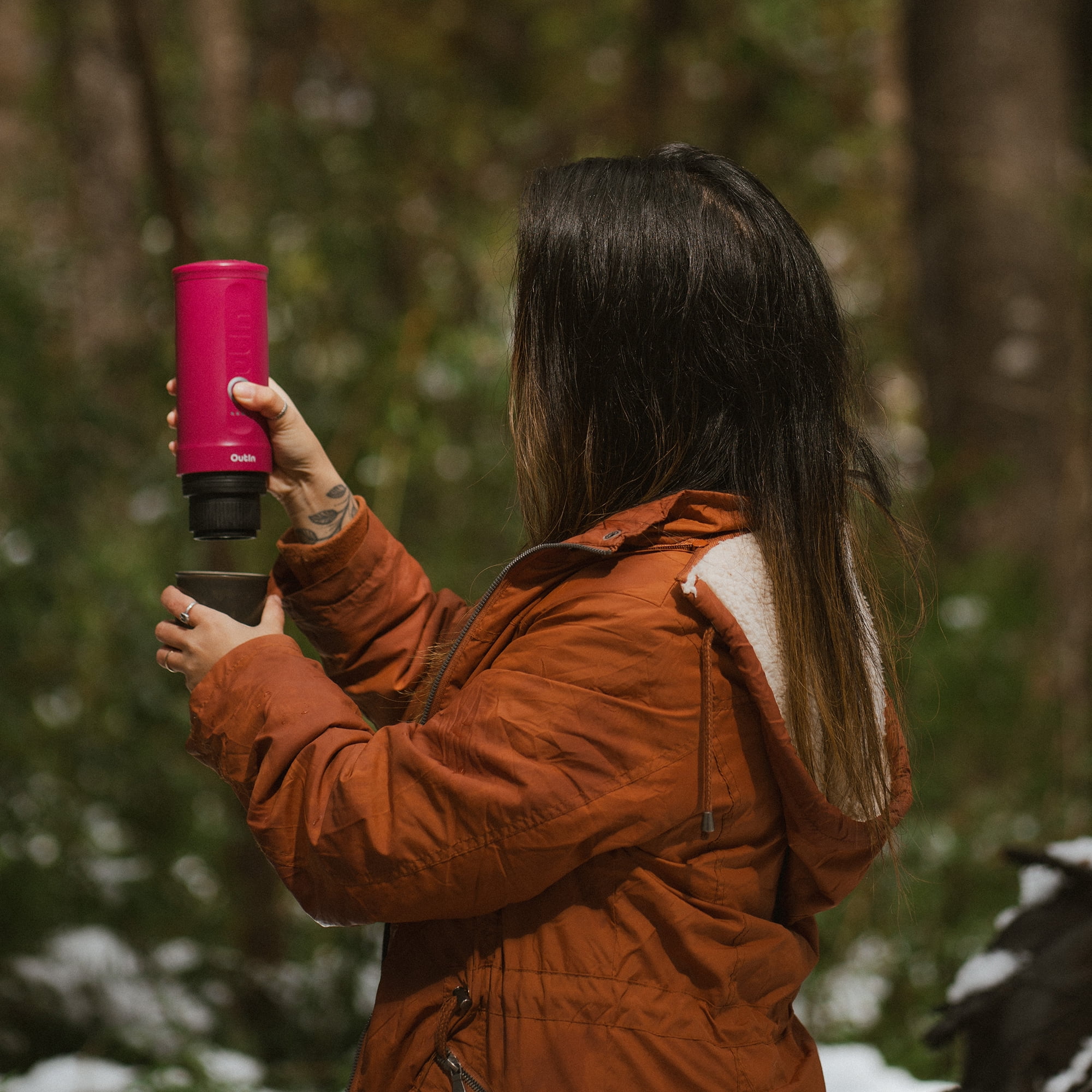OutIn Nano Portable Electric Espresso Machine (Fuchsia Pink)