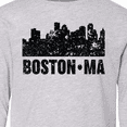thumbnail image 4 of Inktastic Boston Massachusetts City Skyline with Grunge Long Sleeve Youth T-Shirt, 4 of 5