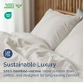 thumbnail image 5 of CGK Linens 4-Piece Luxury Bamboo Cooling Sheet Set - Full Size 100% Bamboo Derived Rayon Premium Bed Sheets, Light Grey, 5 of 7