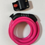 Password Cable Lock for Bikes and Scooters,Bike Locks Heavy Duty Anti Theft,Pink