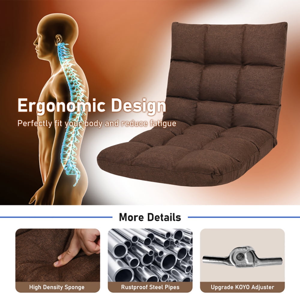 Finihen Folding Lazy Sofa Chair, 14-Position Adjustable Folding Lazy Gaming Sofa, for Living Room, Bedroom, for Gaming, Reading, Coffee Finihen Folding Lazy Sofa Chair, 14-Position Adjustable Folding Lazy Gaming Sofa, for Living Room, Bedroom, for Gaming, Reading, Coffee