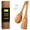 Dark brown, variant on ACMETOP Wooden Ladle Spoon Set – 3 Sizes Teak Wood Soup Spoons with Back Hooks for Cooking & Serving – Heat Resistant, Non-Stick, Comfortable Grip