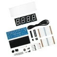 thumbnail image 4 of Kit De Relojes De Alarma LED, Kits De Fabricación De Relojes Electrónicos DIY De 4 Dígitos, Kit De Reloj LED, Pantalla Automática, Tiempo, Temperatura, Kit Electrónico DIY,, 4 of 7