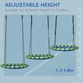 thumbnail image 3 of 40 Inch Round Saucer Tree Swing with Adjustable PE Ropes, Blue Steel Frame & Breathable Mesh Seat, 330lbs Capacity, Outdoor Backyard Garden & Indoor Playroom Hanging Swing, 3 of 7